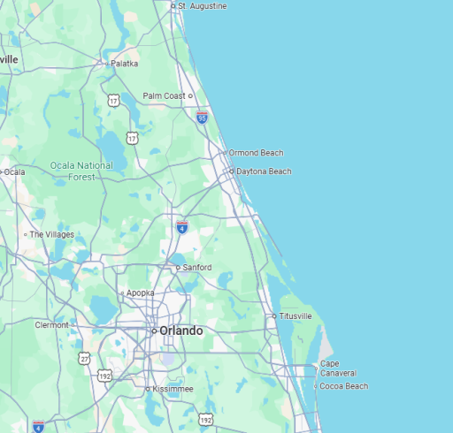 AllTech Screening service area — within about 75 miles of Ormond Beach, FL (32174)